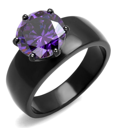 Women Stainless Steel Cubic Zirconia Rings TK2999